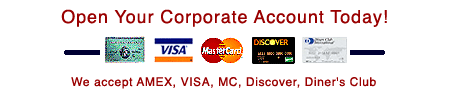 AMEX, Discover, VISA, MC, Diner's Club